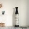Handcrafted Black and White Waterproof Ceramic Floor Vase - Neat Classic Bottle Shaped Vase, Freestanding Design, Perfect for Tall Floral Arrangements